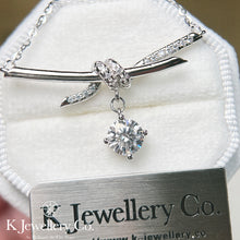 Load image into gallery viewer Moissanite Knot Necklace moissanite knot necklace
