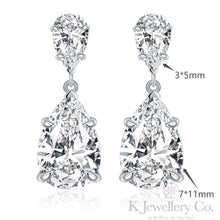 Load image into gallery viewer Moissanite Pear Earrings Moissanite pear-shaped 6.7 card earrings
