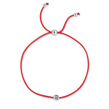 Load image into gallery viewer Moissanite Redline Bracelet Moissanite 30 points red rope/full chain bracelet
