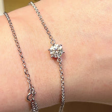 Load the video into the gallery viewer and play, Moissanite Classic Six Prong Bracelet Moissanite Classic Six Prong Bracelet
