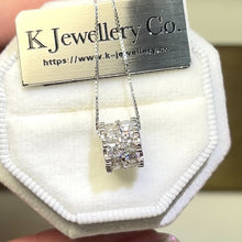 Load the video into the gallery viewer and play, Moissanite Rolling Round Necklace Moissanite Rolling Round Necklace 
