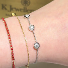 Load the video into the gallery viewer and play, Moissanite 0.9ct Bubble Bracelet Moissanite Bubble Bracelet 

