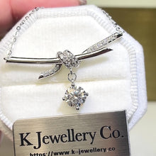 Load the video into the gallery viewer and play, Moissanite Knot Necklace moissanite knot necklace
