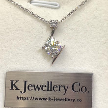 Load the video into the gallery viewer and play, Moissanite Dance of Lightning Necklace Moissanite Lightning Dance Necklace
