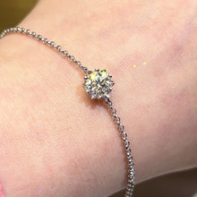Load the video into the gallery viewer and play, Moissanite Snow Bracelet Moissanite snowflake bracelet
