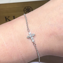 Load the video into the gallery viewer and play, Moissanite Starlight Cross Bracelet 星輝十字莫桑石手鏈
