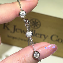 Load the video into the gallery viewer and play, Moissanite 0.9ct Bubble Bracelet 莫桑石泡泡手鏈
