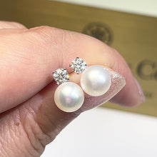 Load the video into the gallery viewer and play, Moissanite Pearl Earrings Moissanite Pearl Earrings
