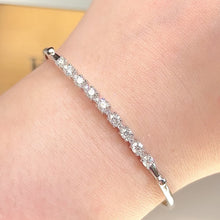 Load the video into the gallery viewer and play, Moissanite Star Bangle Moissanite star diamond bracelet
