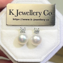 Load the video into the gallery viewer and play, Moissanite Pearl Earrings Moissanite Pearl Earrings
