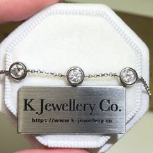 Load the video into the gallery viewer and play, Moissanite 0.9ct Bubble Bracelet Moissanite Bubble Bracelet 
