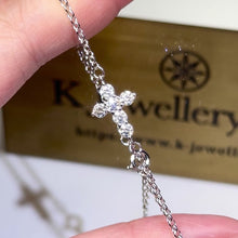 Load the video into the gallery viewer and play, Moissanite Starlight Cross Bracelet 星輝十字莫桑石手鏈

