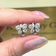 Load the video into the gallery viewer and play, Moissanite Butterfly Earrings full moissanite butterfly earrings
