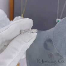 Load the video into the gallery viewer and play, Moissanite Full Paved Ring 全莫桑石滿鑽戒指
