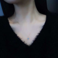 Load image into gallery viewer Diamond 18K Gold Aquamarine Heart Shape Pendant 18K Gold Aquamarine 40 Points Love Pendant
