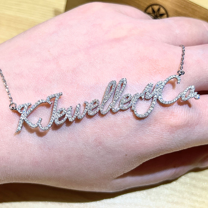 Moissanite Customized Name Necklace/Bracelet customized version of full moissanite name/letter necklace bracelet