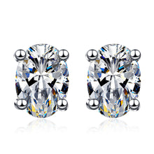 將圖片載入圖庫檢視器 Moissanite Oval Cut Earrings 莫桑石橢圓形切耳環
