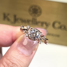 Load the video into the gallery viewer and play, Moissanite Rose Vine Ring Moissanite vine rose ring
