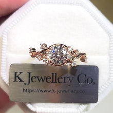 Load the video into the gallery viewer and play, Moissanite Rose Vine Ring Moissanite vine rose ring
