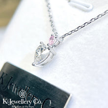 Load image into gallery viewer Moissanite Heart Necklace Moissanite love necklace
