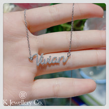 將圖片載入圖庫檢視器 Moissanite Customised Name Necklace /Bracelet 訂制版全莫桑石名字/字母 頸鏈手鏈
