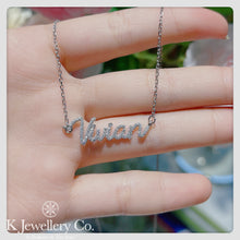 Load image into gallery viewer Moissanite Customized Name Necklace/Bracelet customized version of full moissanite name/letter necklace bracelet
