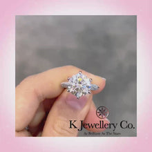 Load the video into the gallery viewer and play, Moissanite Setting Pave Ring Moissanite six-prong pave ring
