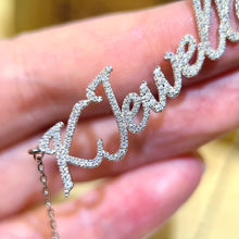 Load image into gallery viewer Moissanite Customized Name Necklace/Bracelet customized version of full moissanite name/letter necklace bracelet
