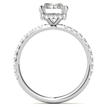 將圖片載入圖庫檢視器 Moissanite Radiant Cut/ Emerald Cut 4ct Ring 莫桑石祖母綠切/雷迪恩切圍鑲戒指
