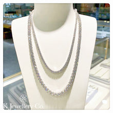 Load image into gallery viewer Moissanite Tennis Necklace Moissanite tennis necklace hidden buckle
