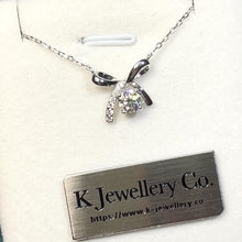 Load the video into the gallery viewer and play, Moissanite Bowknot Necklace Moissanite Bowknot Necklace
