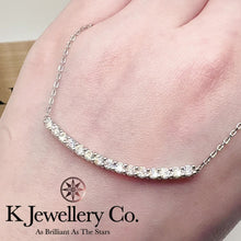 Load the video into the gallery viewer and play, Moissanite Smile Necklace Moissanite smile necklace
