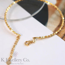 Load image into gallery viewer 18K Gold Cube Bangle 18K cube sparkling bead bracelet
