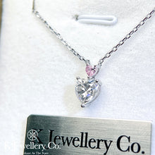 Load image into gallery viewer Moissanite Heart Necklace Moissanite love necklace

