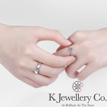 Load image into gallery viewer Moissanite Couple Wedding Ring Moissanite couple rings for men and women

