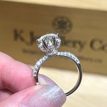 Load image into gallery viewer Moissanite Flower Crown Ring Moissanite Crown Flower Holder Ring
