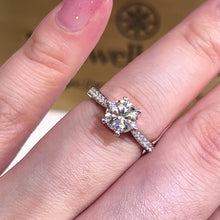 Load the video into the gallery viewer and play, Moissanite Rolling Crown Ring Moissanite Crown Turning Ring
