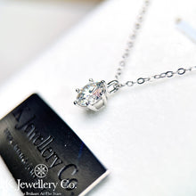 Load image into gallery viewer Moissanite New Six Prong Necklace Moissanite simple six-claw necklace
