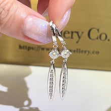 Load the video into the gallery viewer and play, Moissanite Long Drop Earrings Moissanite tassel earrings
