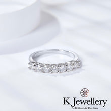 Load image into gallery viewer Moissanite Stacking Ring Five Diamond Ring Seven Diamond Ring
