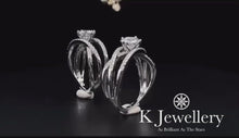 將影片載入圖庫檢視器並播放，Moissanite Eternity Love Ring 莫桑石永恆的愛戒指
