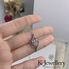 Load the video into the gallery viewer and play, Moissanite Full Moon Necklace Moissanite Full Moon Necklace
