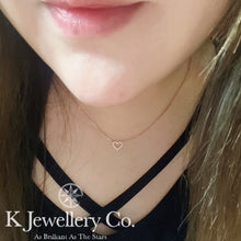 Load image into gallery viewer Moissanite Hearts Pendent Moissanite love necklace
