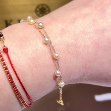Load the video into the gallery viewer and play, Pearl 18K Multicolour Bracelet 18K Japanese Akoya pearl gradient bracelet
