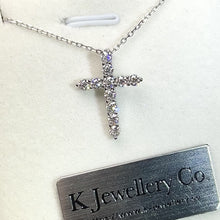 Load the video into the gallery viewer and play, Moissanite Cross Necklace Moissanite Cross Necklace
