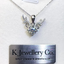 Load the video into the gallery viewer and play, Moissanite Deer Necklace Moissanite Deer Necklace
