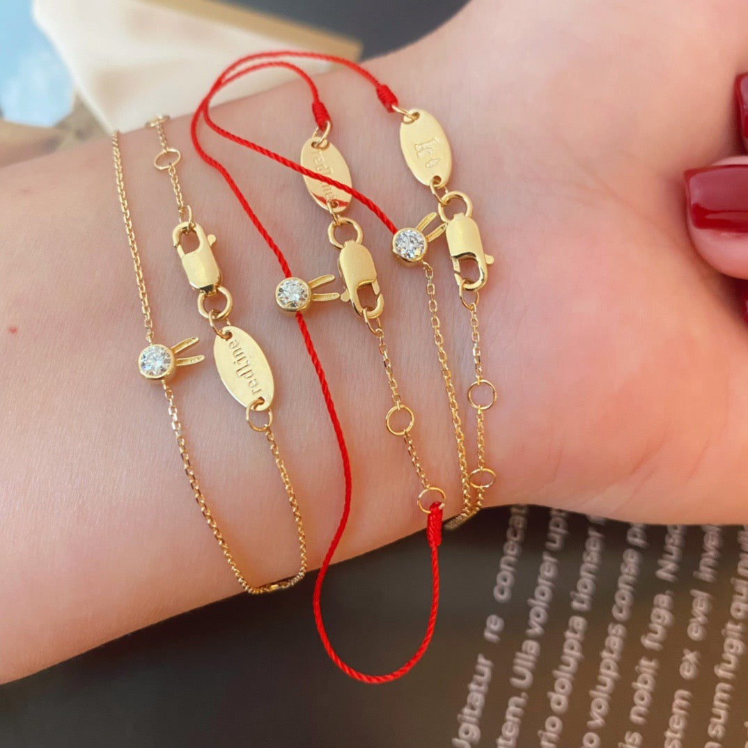 Ruby Bolo Bracelet in 10k Yellow Gold