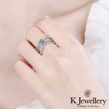 將圖片載入圖庫檢視器 Moissanite Eternity Love Ring 莫桑石永恆的愛戒指
