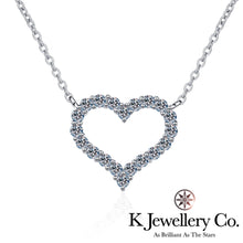 Load image into gallery viewer Moissanite Hearts Pendent Moissanite love necklace
