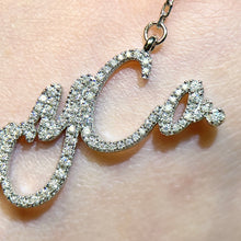 Load image into gallery viewer Moissanite Customized Name Necklace/Bracelet customized version of full moissanite name/letter necklace bracelet
